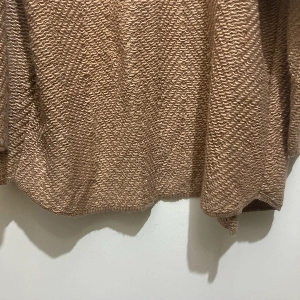 Z Supply Molly Boucle Open Front Long Sweater Size Small New Tan Brown - Picture 9 of 11